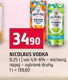 Terno NICOLAUS VODKA 0,25l vol 4,9-6% míchaný nápoj vybrané druhy nabídka