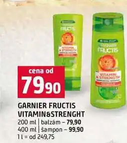 Terno GARNIER FRUCTIS VITAMIN&STRENGHT 200 ml balzám 400 ml šampon nabídka