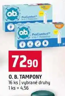 Terno O. B. TAMPONY 16 ks vybrané druhy nabídka