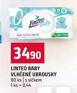 Terno LINTEO BABY VLHČENÉ UBROUSKY 80 ks s víčkem nabídka