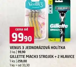 Terno VENUS 3 JEDNORÁZOVÁ HOLÍTKA 3 ks GILLETTE MACH3 STROJEK +2 HLAVICE 1 ks nabídka