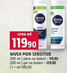 Terno NIVEA MEN SENSITIVE CEL 200 ml pěna na holení 200 ml gel na holení nabídka