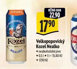 Albert Velkopopovický Kozel Nealko nabídka