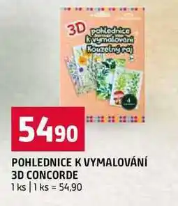 Terno POHLEDNICE K VYMALOVÁNÍ 3D CONCORDE 1ks nabídka