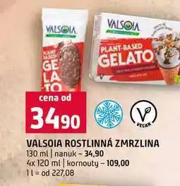 Terno VALSOIA ROSTLINNÁ ZMRZLINA 130 ml nanuk 4x 120 ml kornouty nabídka