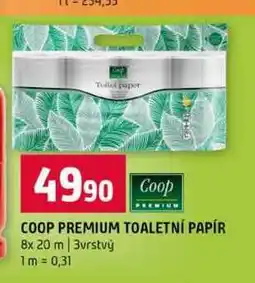 Terno COOP PREMIUM TOALETNÍ PAPÍR 8x 20 m 3vrstvý nabídka