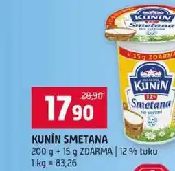 Terno KUNIN SMETANA 200 g + 15 g ZDARMA 12% tuku nabídka