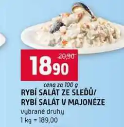 Terno RYBÍ SALÁT ZE SLEĎŮ RYBÍ SALÁT V MAJONÉZE vybrané druhy nabídka