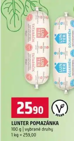 Terno LUNTER POMAZÁNKA 100 g vybrané druhy nabídka