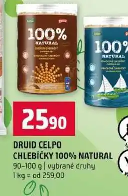 Terno DRUID CELPO CHLEBÍČKY 100% NATURAL 90-100 g vybrané druhy nabídka
