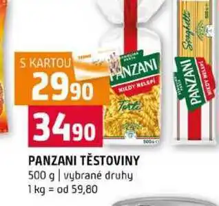 Terno PANZANI TĚSTOVINY 500 g vybrané druhy nabídka