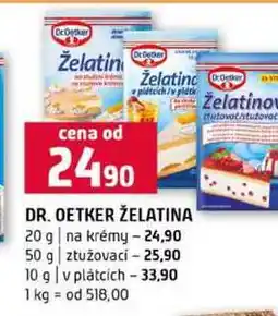 Terno DR. OETKER ŽELATINA 20 g na krémy 50 g ztužovací 10 g v plátcích nabídka