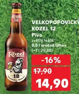 Kaufland VELKOPOPOVICKÝ KOZEL 12 Pivo nabídka