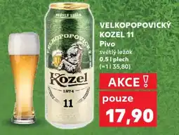 Kaufland VELKOPOPOVICKÝ KOZEL 11 Pivo světlý ležák nabídka