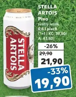 Kaufland STELLA ARTOIS Pivo světlý ležák nabídka