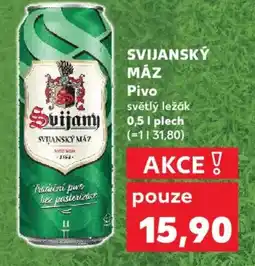 Kaufland SVIJANSKÝ MÁZ Pivo světlý ležák nabídka