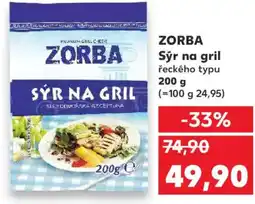 Kaufland ZORBA Sýr na gril řeckého typu nabídka