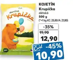 Kaufland KOJETÍN Krupička dětská nabídka