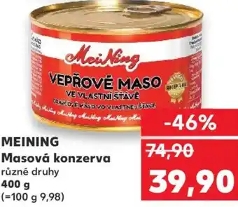 Kaufland MEINING Masová konzerva nabídka