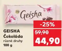 Kaufland GEISHA Čokoláda nabídka