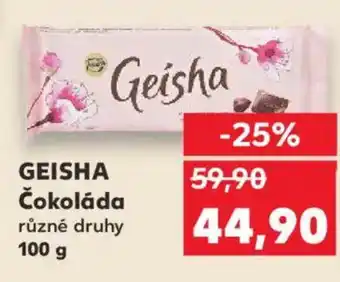Kaufland GEISHA Čokoláda nabídka