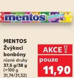 Kaufland MENTOS Žvýkací bonbóny nabídka