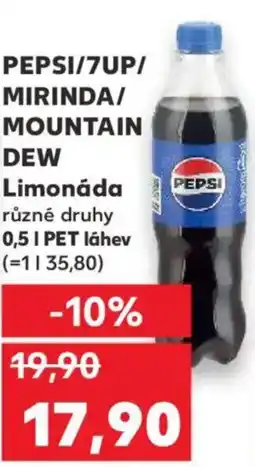 Kaufland PEPSI/7UP/ MIRINDA/ MOUNTAIN DEW Limonáda nabídka