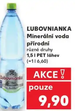 Kaufland ĽUBOVNIANKA Minerální voda nabídka