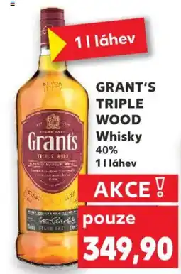 Kaufland GRANT'S TRIPLE WOOD Whisky 40% nabídka