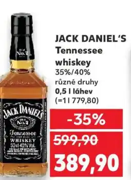 Kaufland JACK DANIEL'S Tennessee whiskey nabídka
