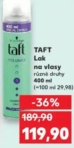 Kaufland TAFT Lak na vlasy nabídka