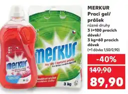 Kaufland MERKUR Prací gel/ prášek nabídka
