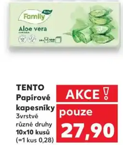 Kaufland TENTO Papírové kapesníky 3vrstvé nabídka