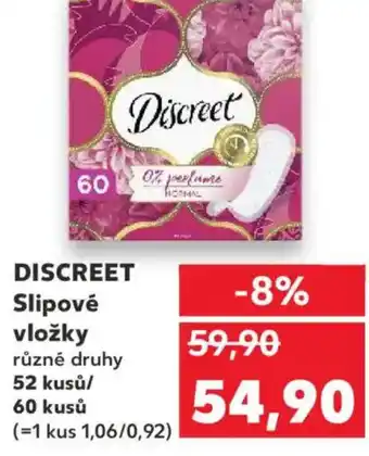 Kaufland DISCREET Slipové vložky nabídka