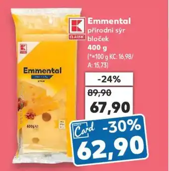 Kaufland Emmental přírodní sýr bloček nabídka