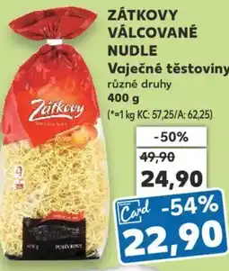Kaufland ZÁTKOVY VÁLCOVANÉ NUDLE Vaječné těstoviny nabídka