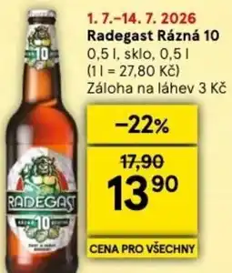 Tesco Radegast Razna 10 nabídka