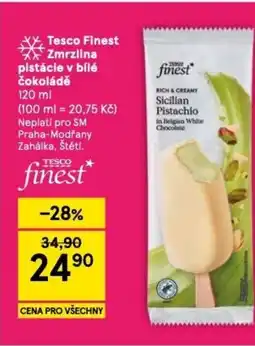 Tesco Tesco Finest Zmrzlina pistácie v bílé čokoládě nabídka