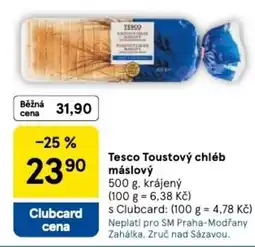 Tesco Tesco Toustový chléb máslový nabídka