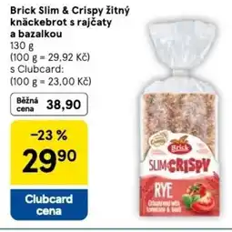 Tesco Brick Slim & Crispy žitný knäckebrot s rajčaty a bazalkou nabídka