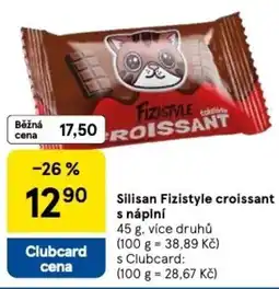Tesco Silisan Fizistyle croissant s náplní nabídka