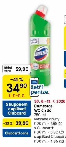 Tesco Domestos WC čistič nabídka