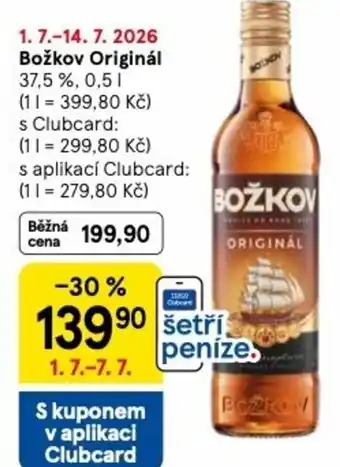 Tesco Božkov Original nabídka