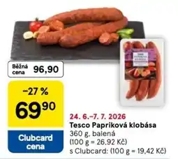 Tesco Tesco Papriková klobása nabídka