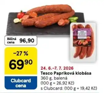 Tesco Tesco Papriková klobása nabídka