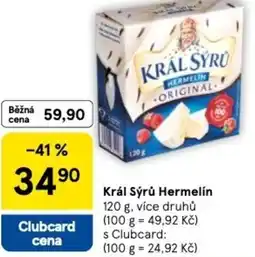 Tesco Král Sýrů Hermelín nabídka