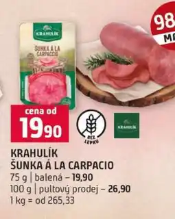 Terno Krahulík Šunka á la Carpacio nabídka