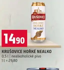 Terno Krušovice Hořké nealko nabídka