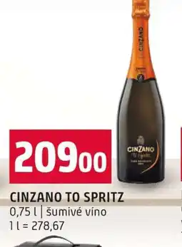 Terno CINZANO TO - SPRITZ nabídka