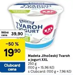 Tesco Madeta Jihočeský Tvaroh a jogurt XXL nabídka